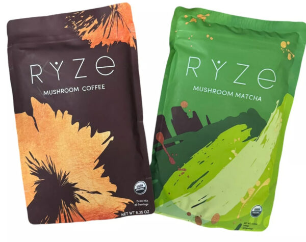 2 Pack Combo 2024 New RYZE Mushroom Coffee & RYZE Matcha