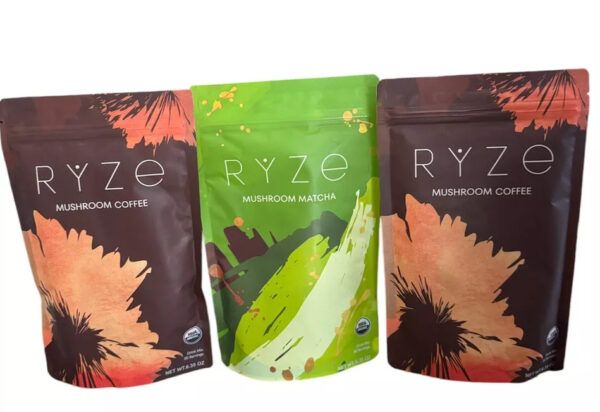 3 Pack Combo 2024 New RYZE Mushroom Coffee & RYZE Mushroom Matcha